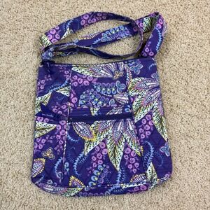 Vera Bradley Purple‎ Floral Quilted Crossbody Bag Paisley Shoulder Purse